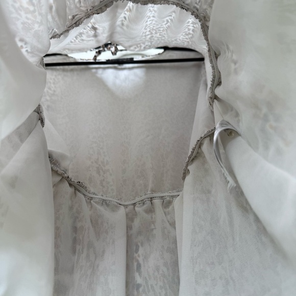 Banana Republic Leopard Print Long Sleeve Blouse Brown Gold Size Small - Picture 10 of 13